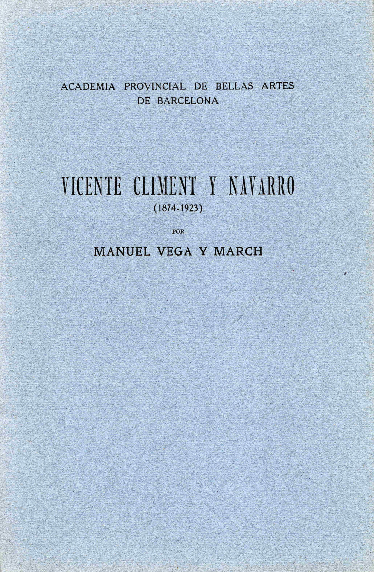 Vicente Climent y Navarro (1874-1923) - Vega y March, Manuel