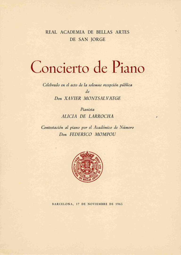 Concierto de piano - Mompou, Federico