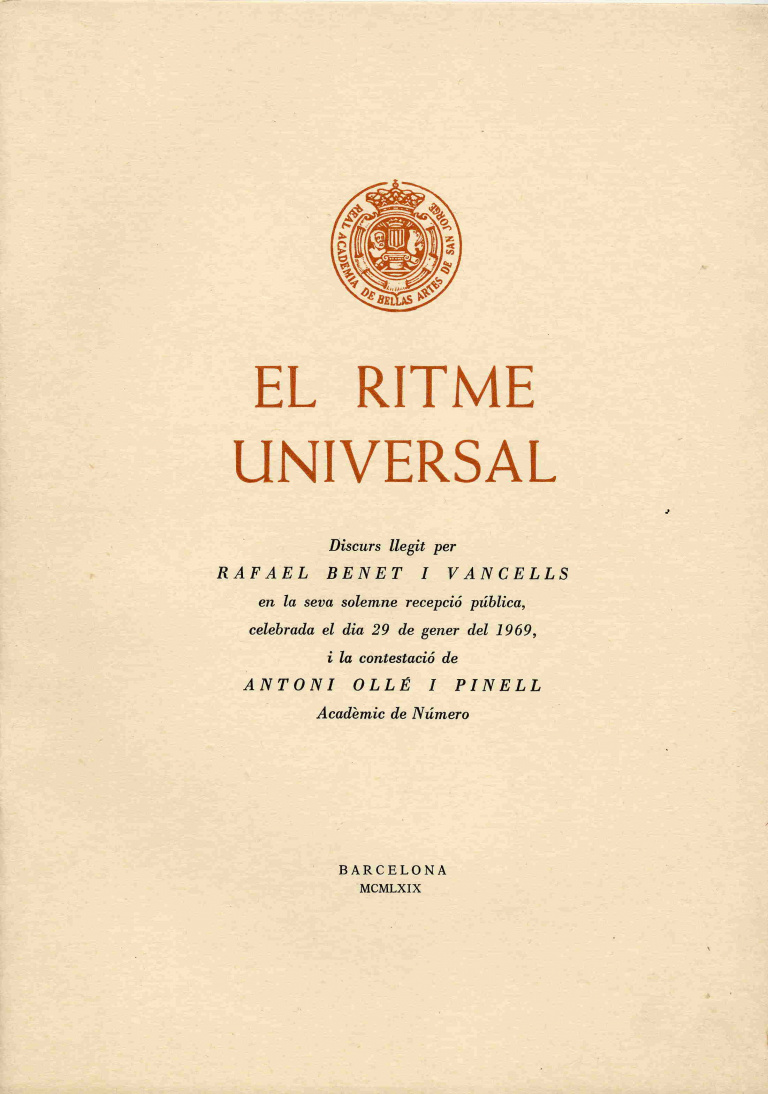 El ritme universal - Benet Vancells, Rafael