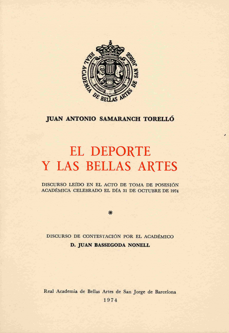 El deporte y las bellas artes - Samaranch Torelló, Juan Antonio