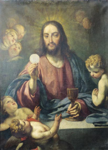 Pintura - Jesús amb el Santíssim Sagrament -