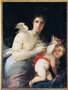 Pintura - Venus tallant les ales a Cupido -