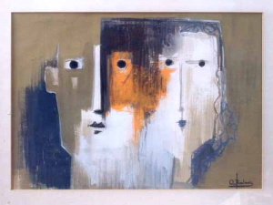 Pintura - Tres figures (cares) -