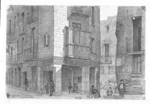 Dibuix - Carrers de la Bòria i del Mill (Barcelona) -