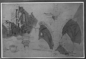 Dibuix - Detalls arquitectònics de l’església del convent del Carme (Barcelona) -