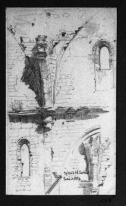 Dibuix - Detalls arquitectònics de l’església del convent del Carme (Barcelona) -