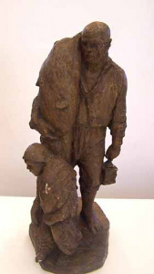 Escultura - Esbós d\'un pescador amb nen -