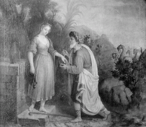 Pintura - Eliezer escull Rebeca com a esposa per a Isaac -