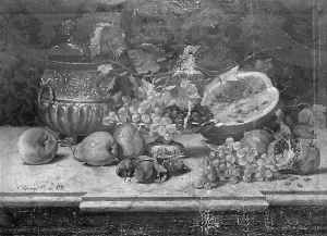 Pintura - Natura morta amb fruites -
