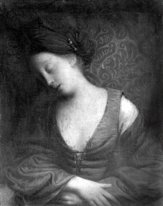 Pintura - Dona jove dormint -