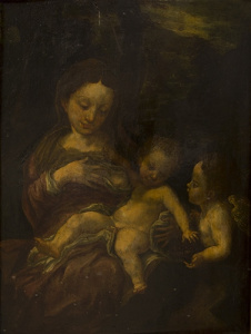 Pintura - Còpia de La Verge, el nen Jesús i un àngel de Correggio -
