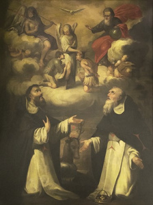 Pintura - Sant Joan de Mata i sant Fèlix de Valois inspirats per a la fundació de l’orde trinitari de redempció de captius -