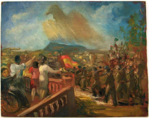 Pintura - Entrada de les tropes “nacionals”a Barcelona -