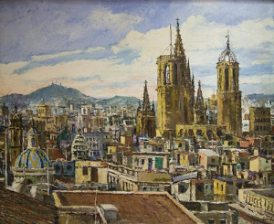 Pintura - Barcelona des de l’Ajuntament -