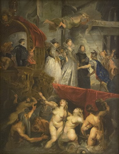 Pintura - Còpia del Desembarcament de Maria de Mèdicis a Marsella de Peter Paul Rubens -